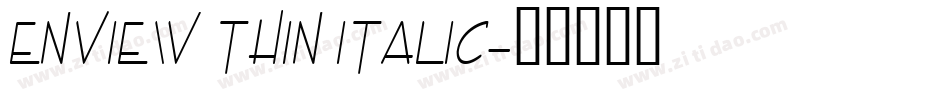 Enview Thin Italic字体转换